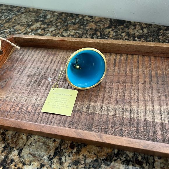 Precious Cloisonne Christmas Bell Ornament with Snowman - Picture 2 of 8